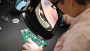 medical device contract manufacturer in Ohio reviews a pcb board